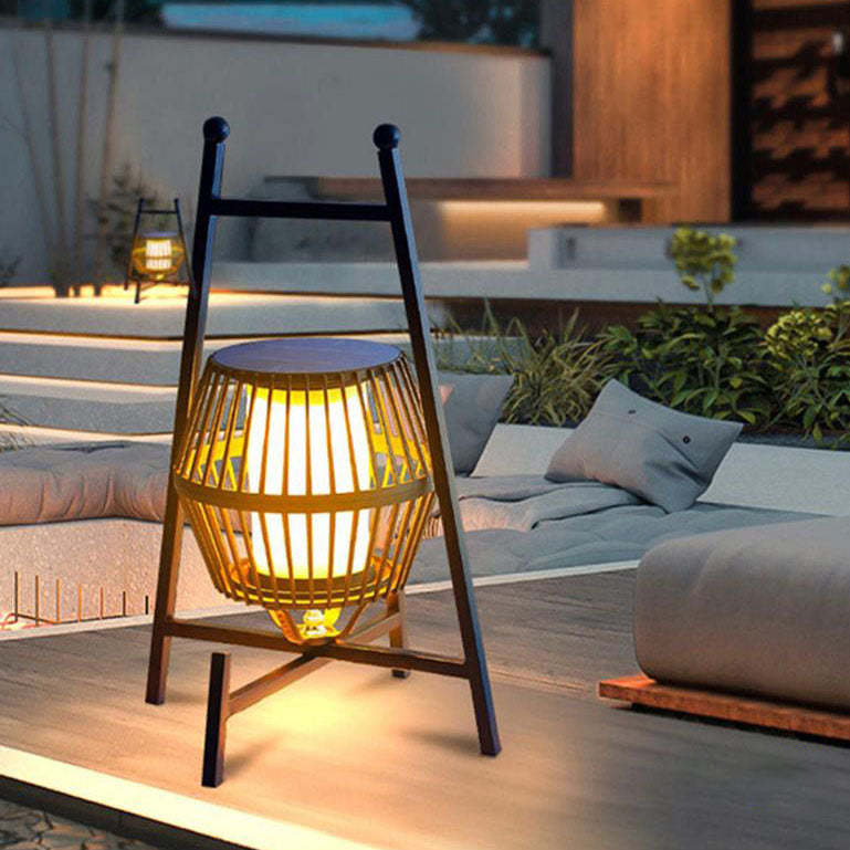 Solar Modern Cage Outdoor Landscape Light