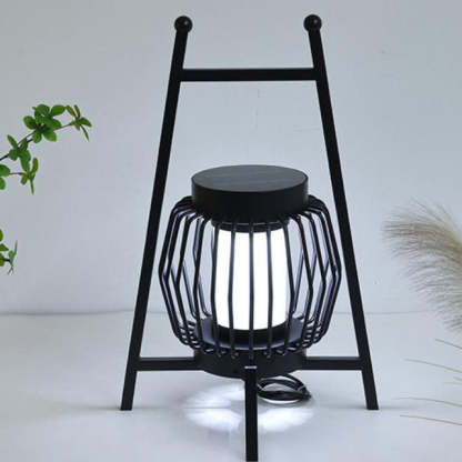 Solar Modern Cage Outdoor Landscape Light
