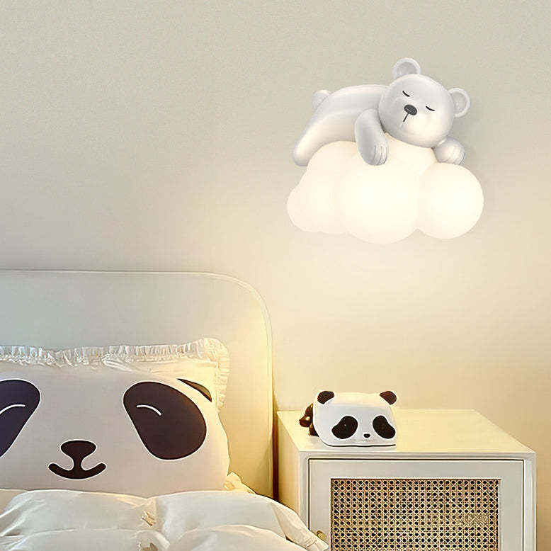 Nordic Kids Resin Bear Rabbit LED Sconce
