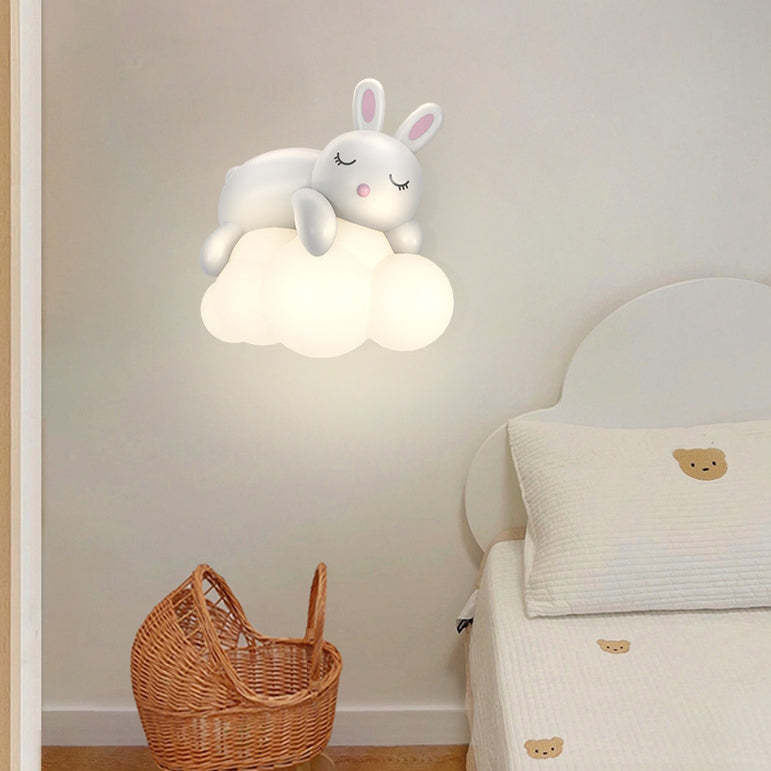 Nordic Kids Resin Bear Rabbit LED Sconce — Bear / Infinitely Dimmable / 220V-240V For UK/AU