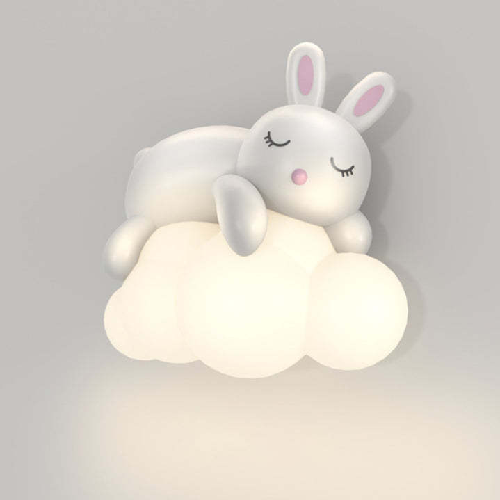 Nordic Kids Resin Bear Rabbit LED Sconce