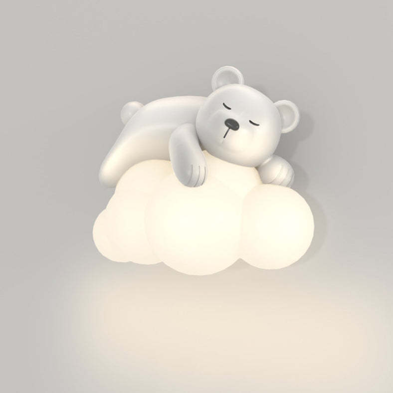 Nordic Kids Resin Bear Rabbit LED Sconce