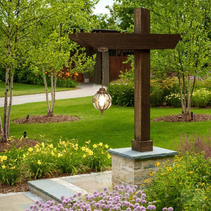 European Aluminum Iron Glass Ball Pendant Light