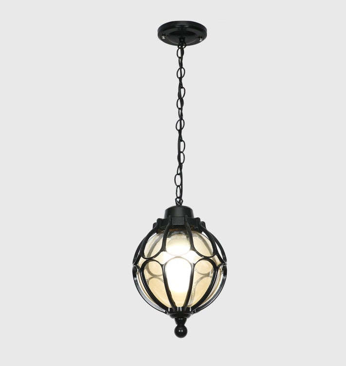 European Aluminum Iron Glass Ball Pendant Light — Bronze / 110V-120V For US/CA
