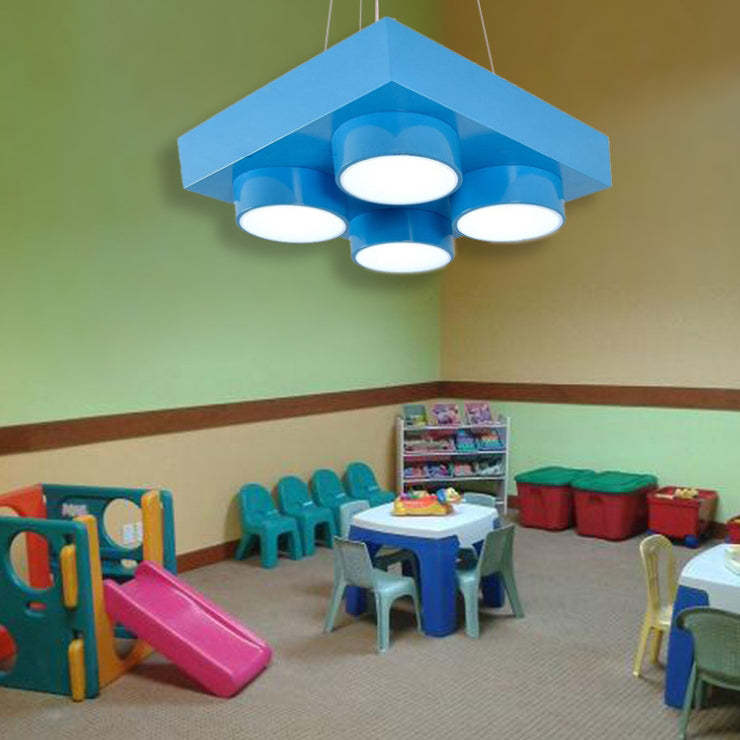 Contemporary Building Block Iron Flush Mount Light
