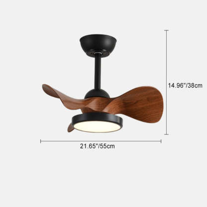 Retro Round Acrylic LED Ceiling Fan Light