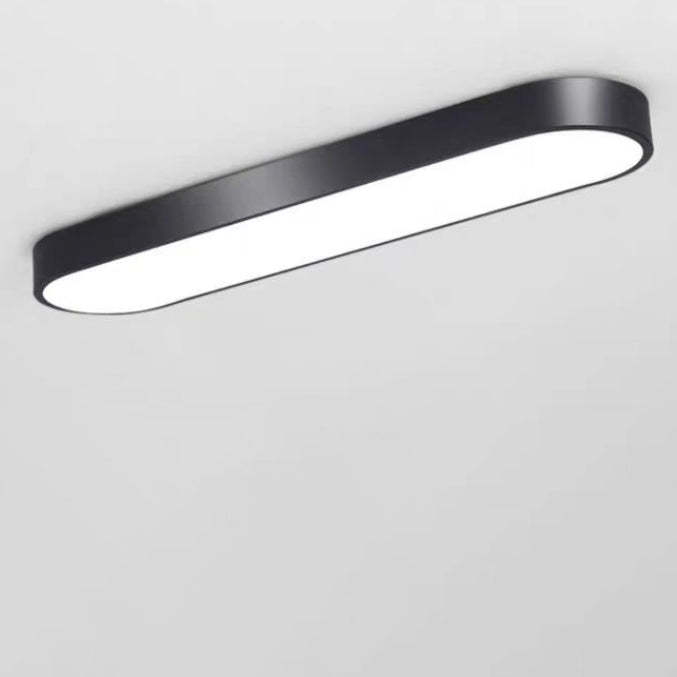 Minimalist Elliptical Strip Iron Flush Mount Light