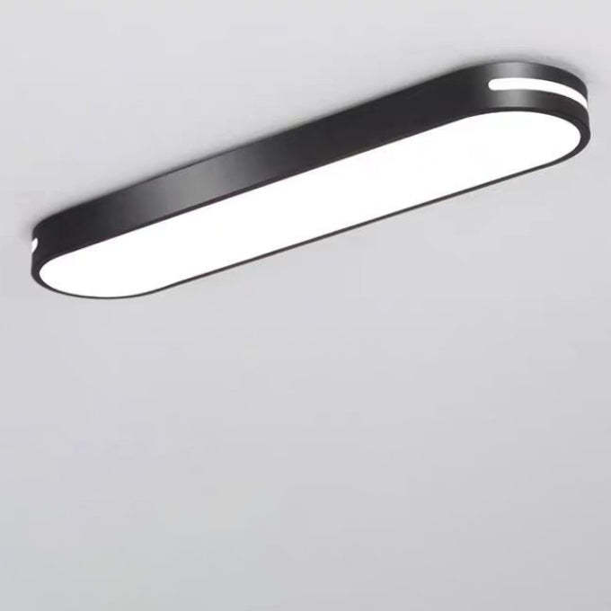 Minimalist Elliptical Strip Iron Flush Mount Light
