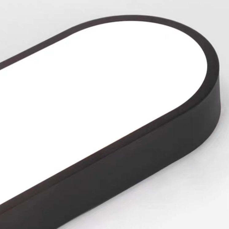 Minimalist Elliptical Strip Iron Flush Mount Light