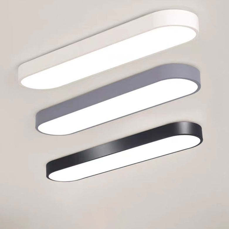 Minimalist Elliptical Strip Iron Flush Mount Light