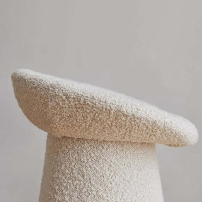 Minimalist Flat Mushroom Metal Lambswool Chair