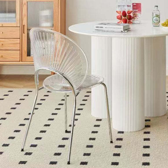 Minimalist Scalloped Shell Iron Chair