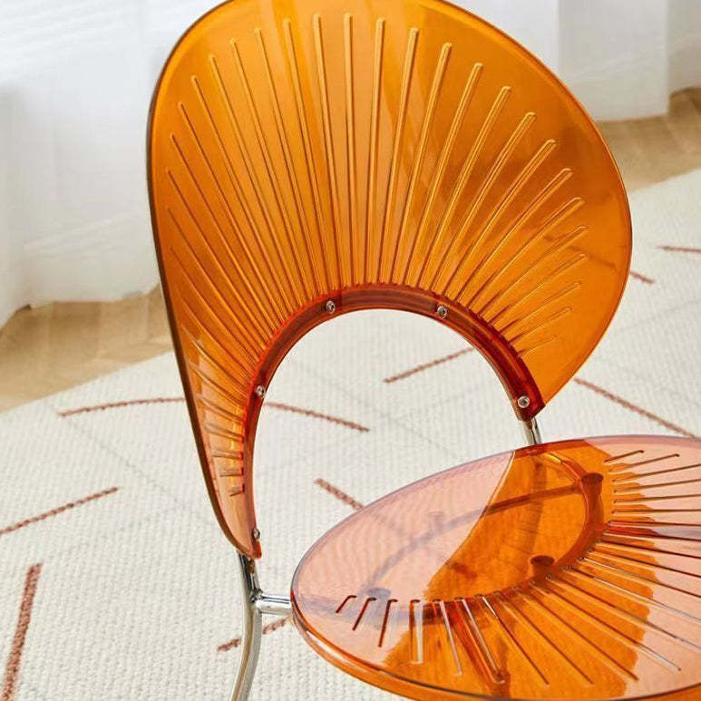 Minimalist Scalloped Shell Iron Chair