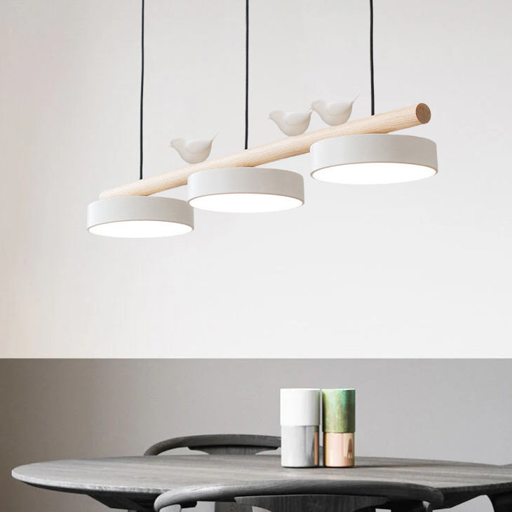 Creative linear bird gray resin chandeliers, Lighom — 220V-240V (UK/AU