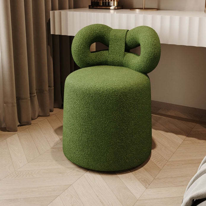 Nordic Lambswool Swivel Butterfly Footstool — Pink