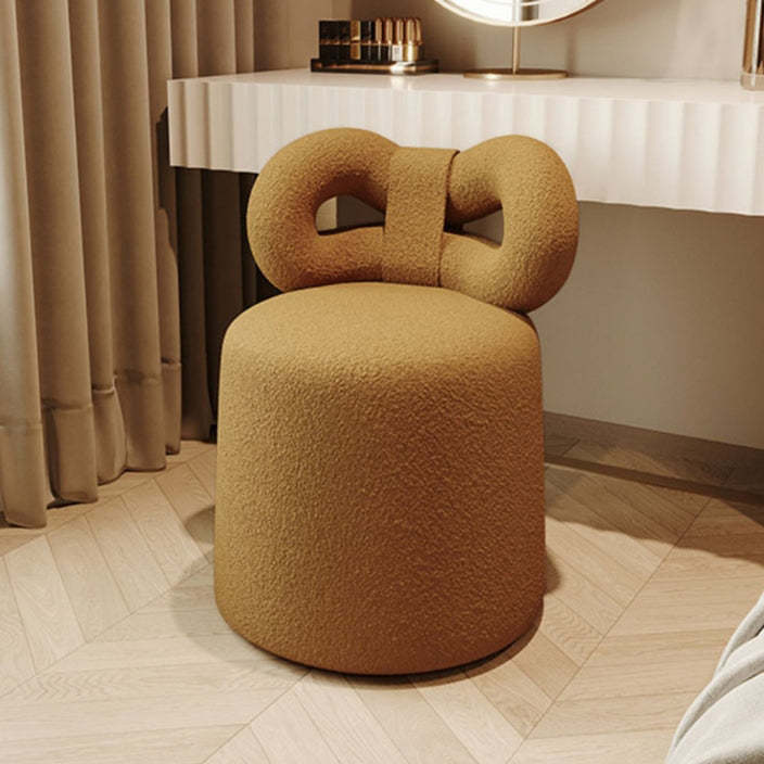 Nordic Lambswool Swivel Butterfly Footstool — Yellow