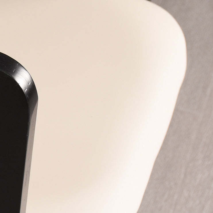 Chinese Ash Leather Elliptical Dining Chair
