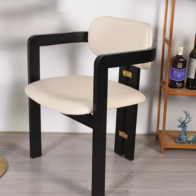 Lighom traditional ash elliptical leather wood dining chairs & benches