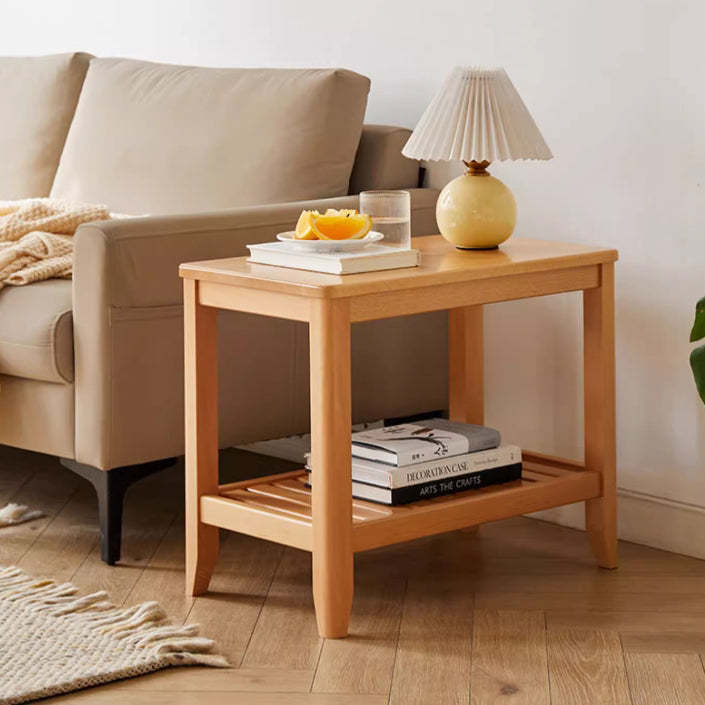 4-leg square wood metal leather coffee tables for living room