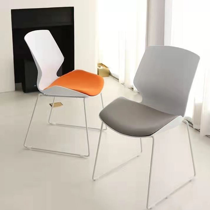 Scandinavian Curved Plastic Steel Desk Chair