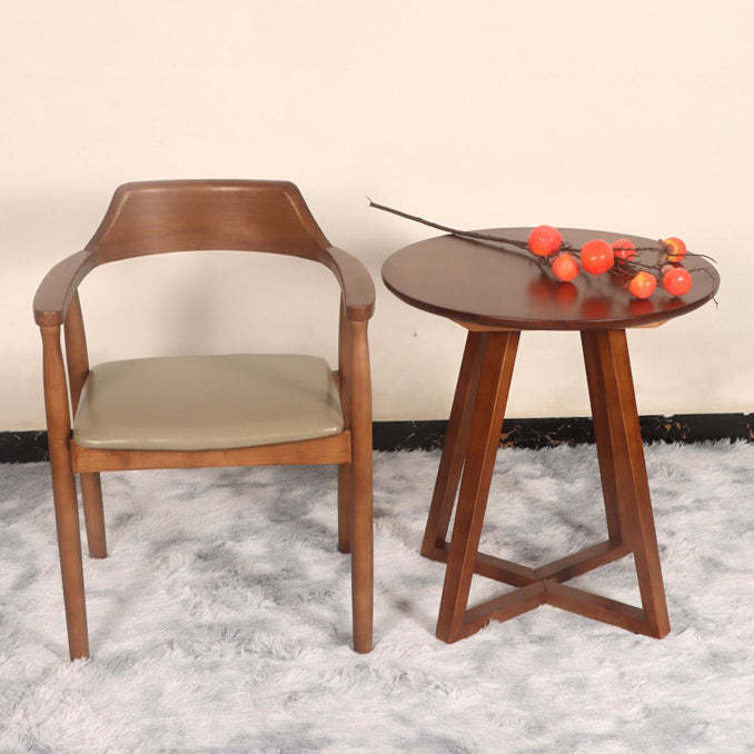 Modern V-Leg Rubberwood Dining Table