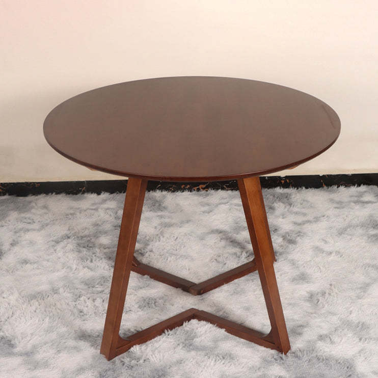 Modern V-Leg Rubberwood Dining Table