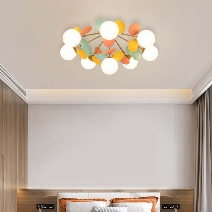 Nordic Iron Flower Branch Ceiling Light