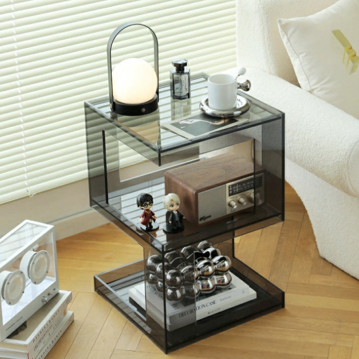 Modern Luxury Acrylic 3-Tier End Table