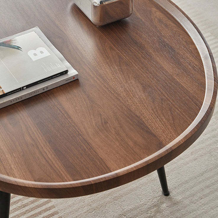 Scandinavian Oval Mango Wood Iron Coffee Table