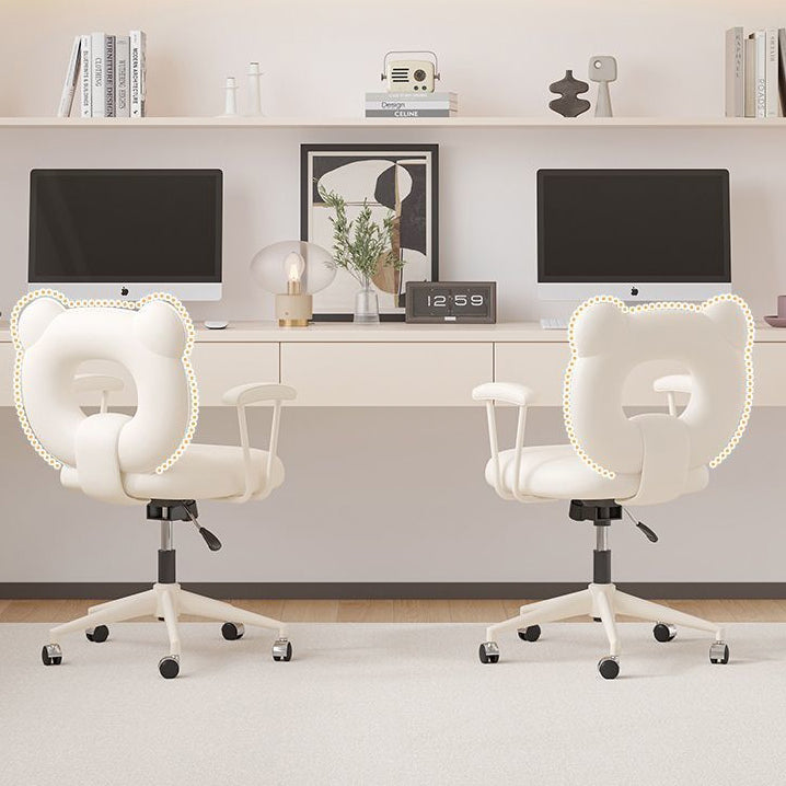 Nordic Leather Steel Iron Bear Desk Chair