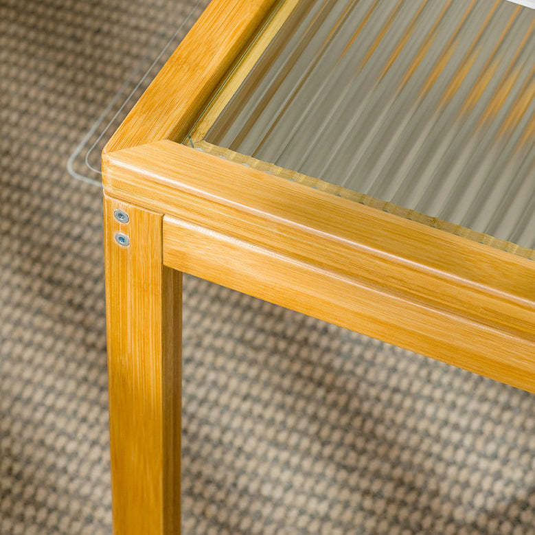 Japanese Square Wood Acrylic Coffee Table