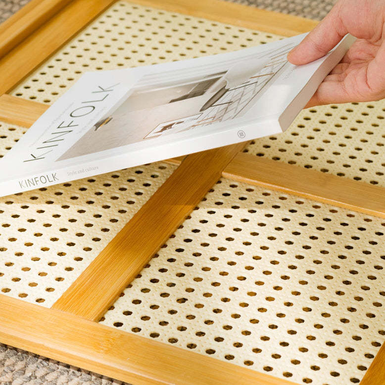 Japanese Square Wood Acrylic Coffee Table