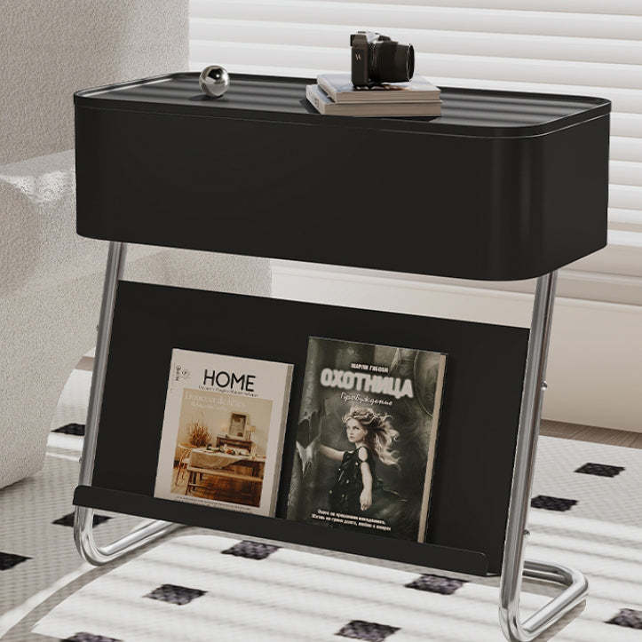 Nordic Rotating L-Shape Steel End Table