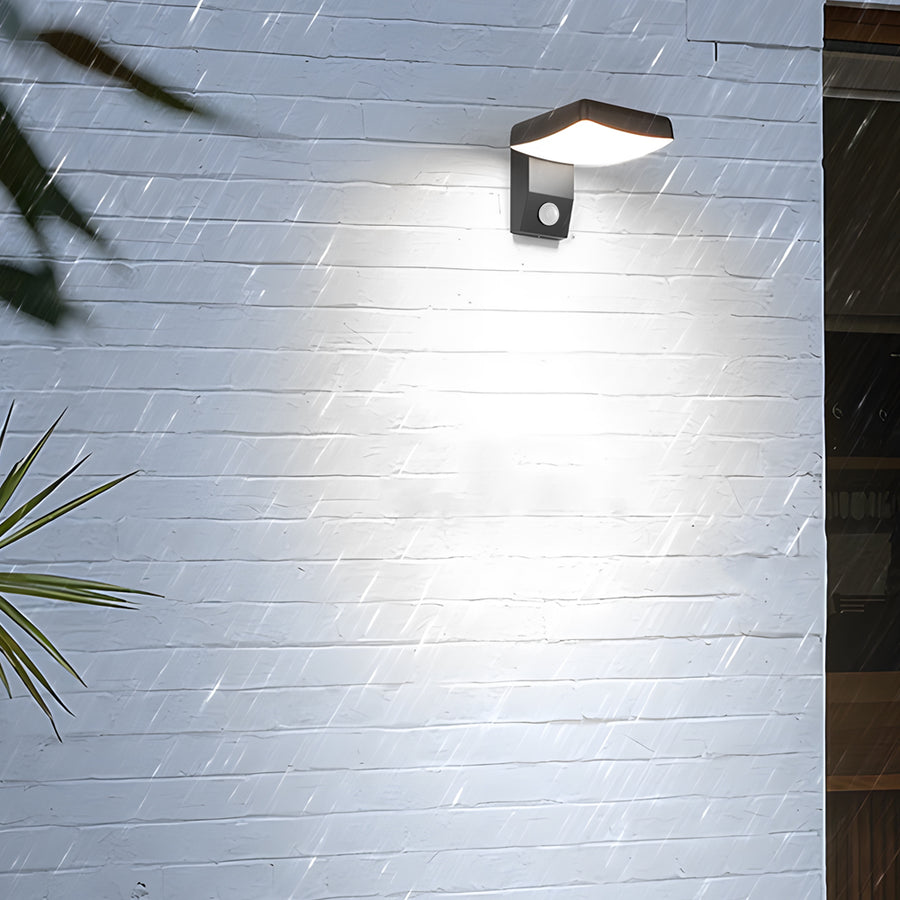 Black Motion Sensor Outdoor Wall Light - Rotatable-Lighom