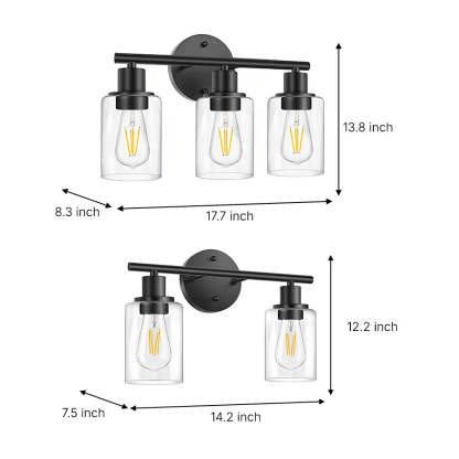 Industrial Plug-In Glass Wall Sconce Creative Bathroom & Bedroom Vanity Lighting-Lighom