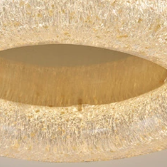 Gold Leaf Resin Copper Ring LED Flush Ceiling Light