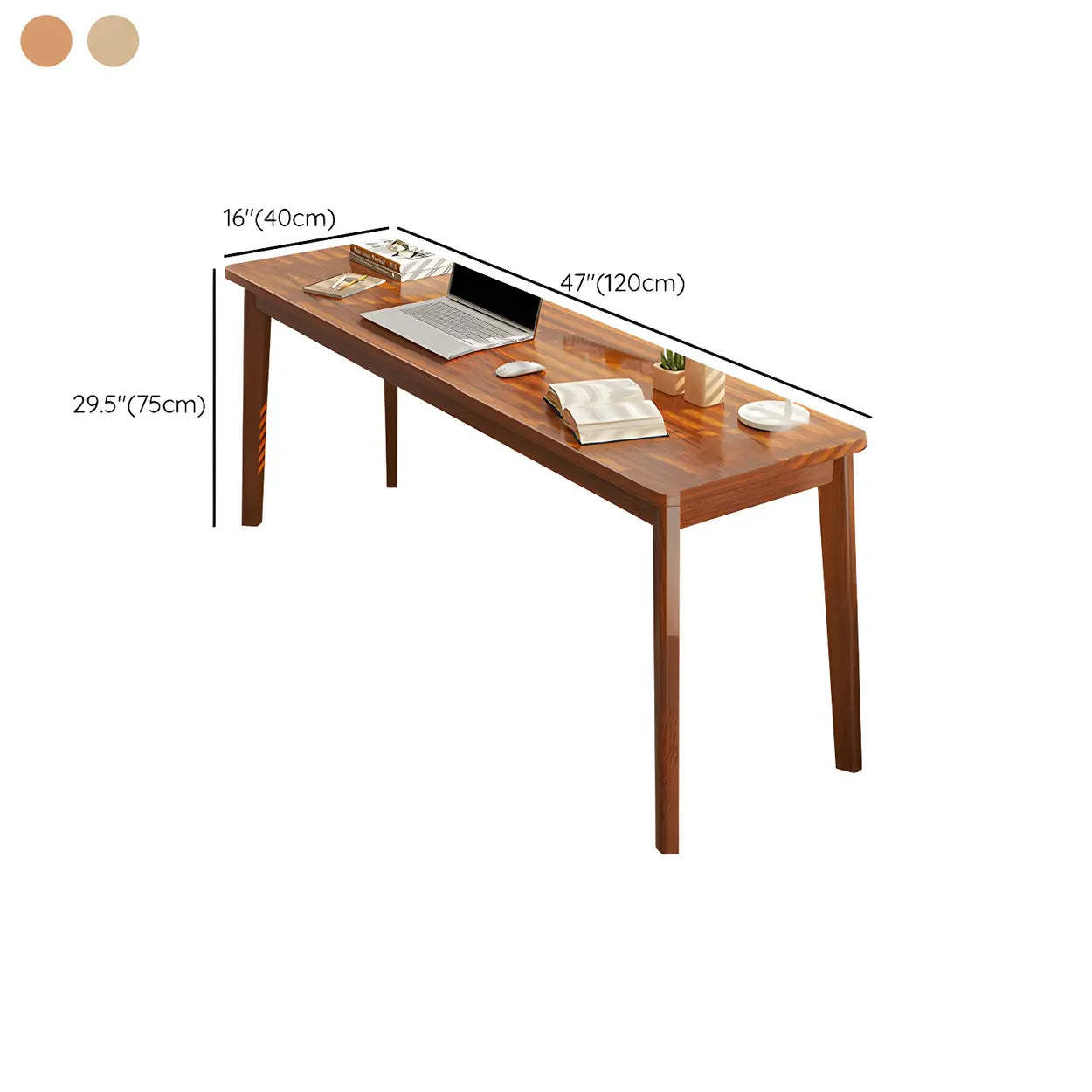 Simple Rectangular Wood Double Writing Desk