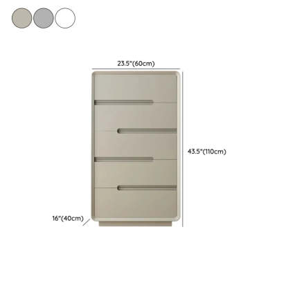 Apricot Wood Soft-Close Dresser — White