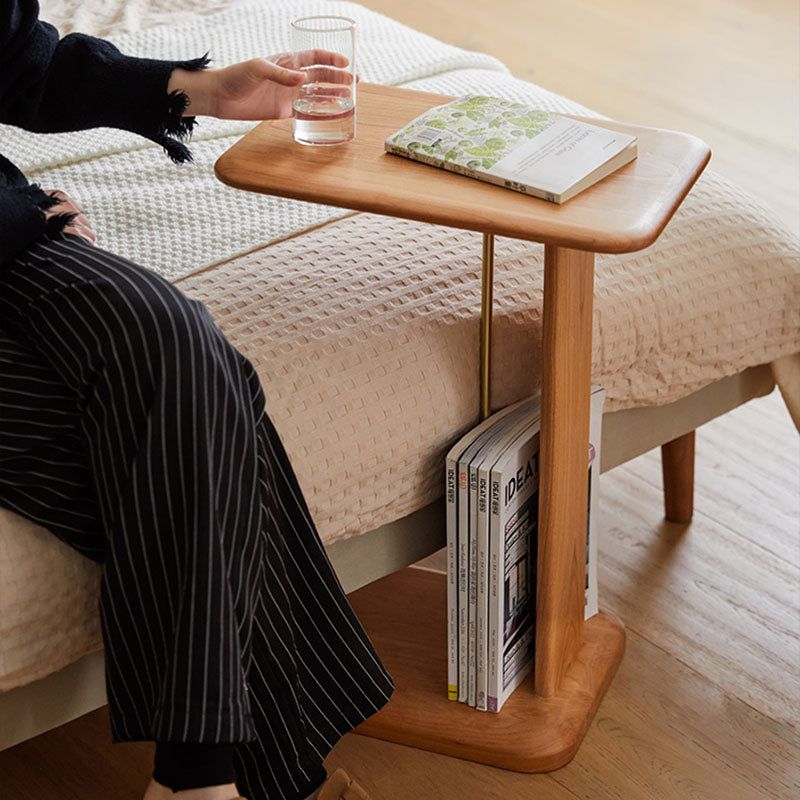 Minimalist Square Wood End Table