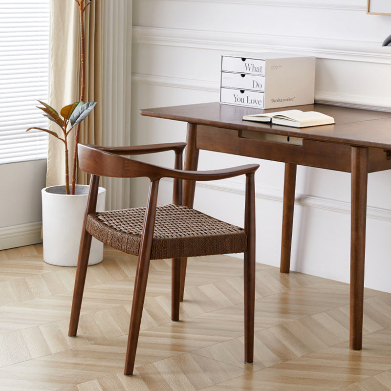 Vintage Braided Rope Wood Dining Chair