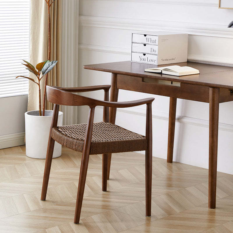 Vintage Braided Rope Wood Dining Chair
