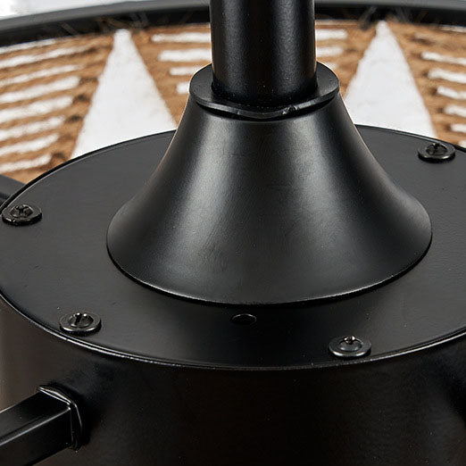 Industrial Hemp Rope Cylinder 4-Light Fan Light