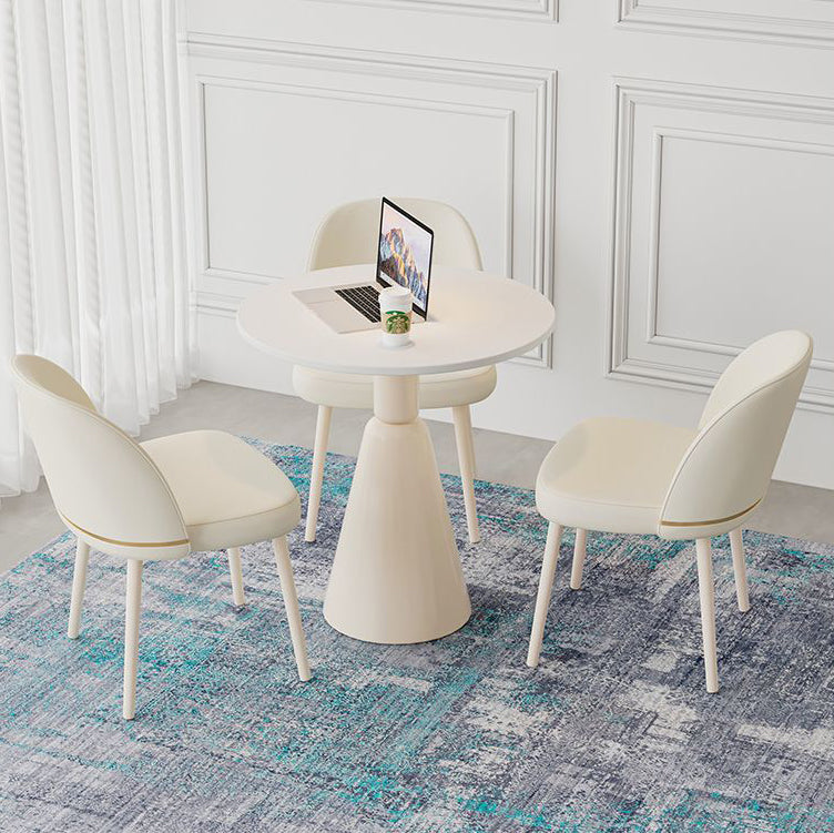 Minimalist Conical Rock Slab Iron Dining Table