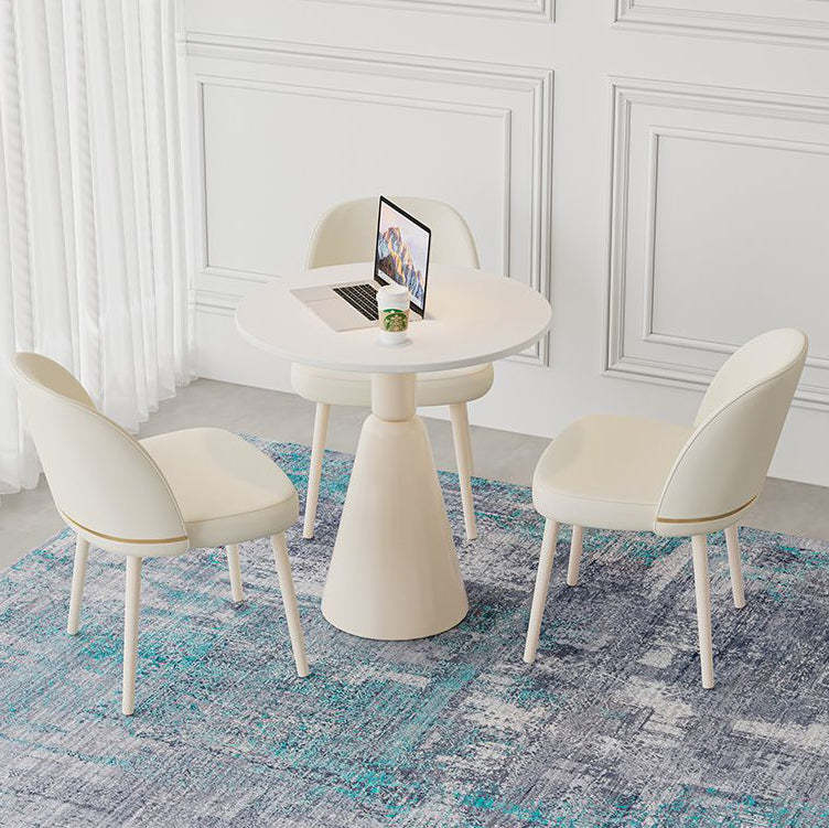 Minimalist Conical Rock Slab Iron Dining Table