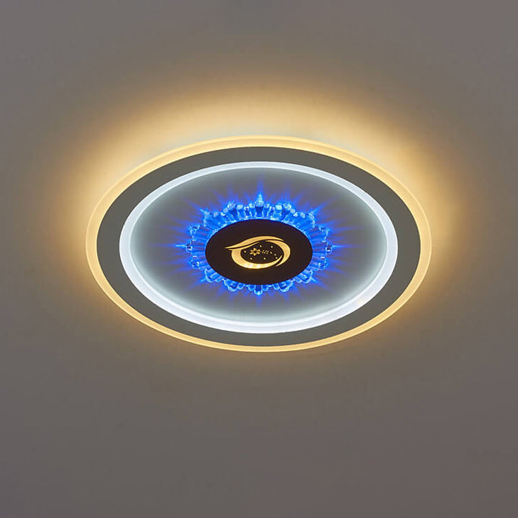 Round Acrylic LED Flush Mount Light