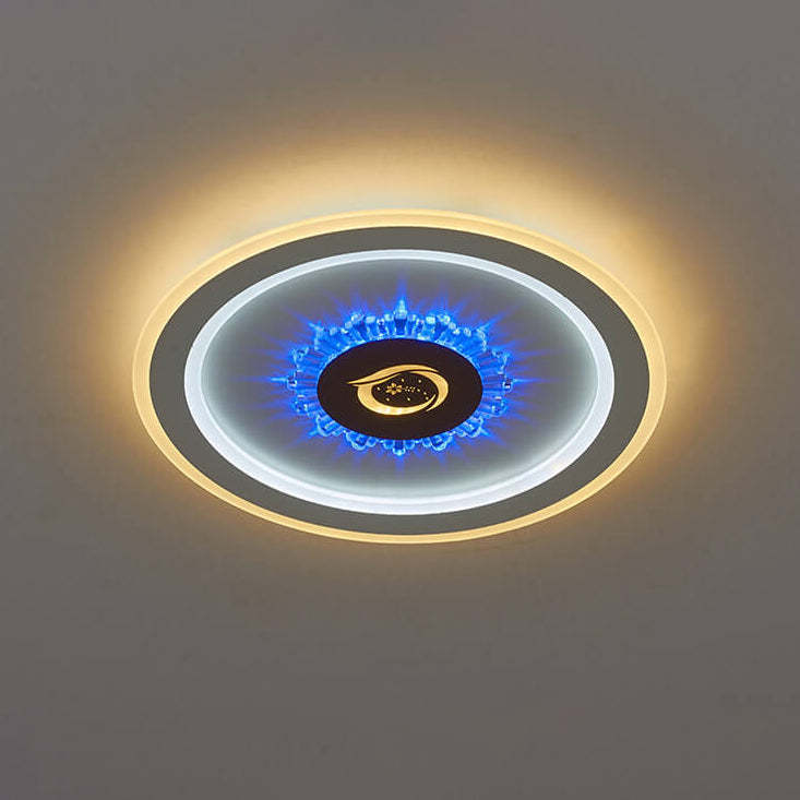 Round Acrylic LED Flush Mount Light