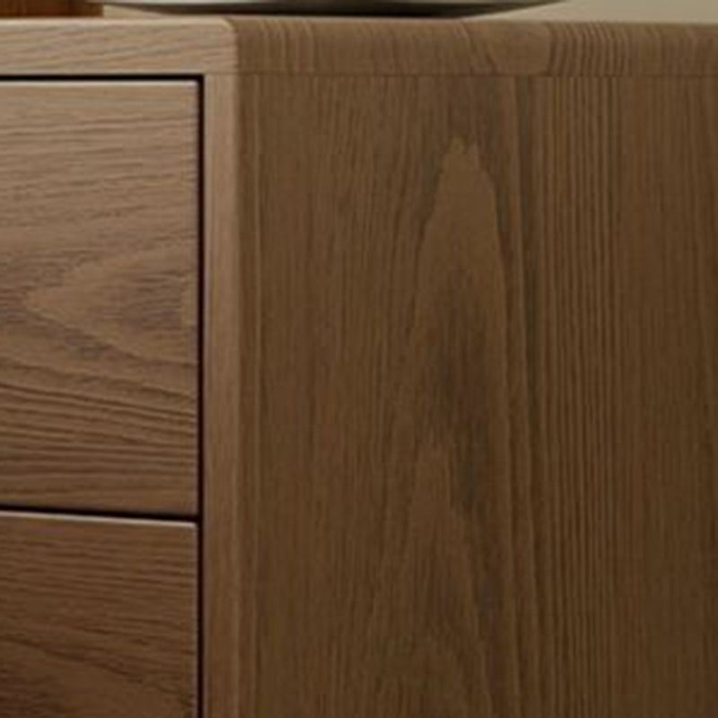 Modern Rubber Wood Bedside Nightstand