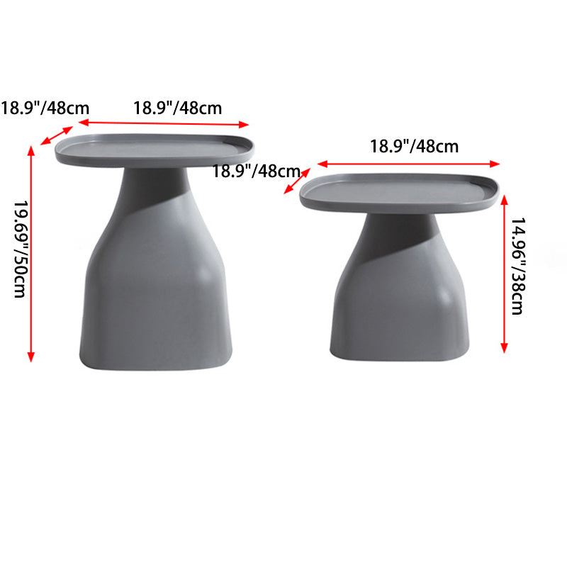 Scandinavian Round Column Plastic Coffee Table