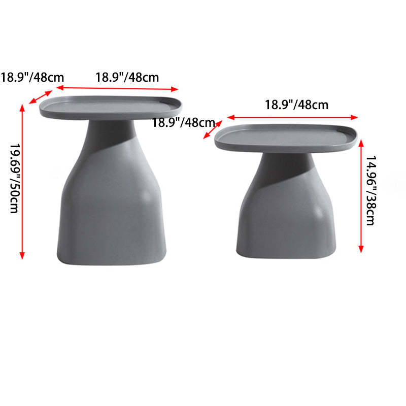 Scandinavian Round Column Plastic Coffee Table