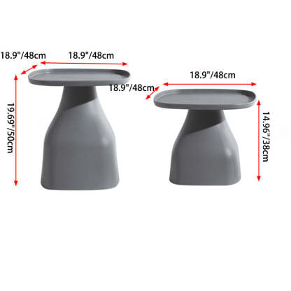 Scandinavian Round Column Plastic Coffee Table